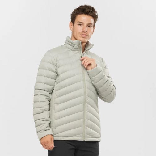 Light Grey Salomon Essential Xwarm Down Men's Insulated Jackets | PH 89375M